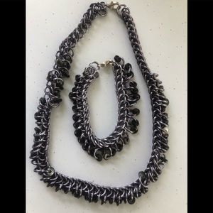 Match set necklace and bracelet.